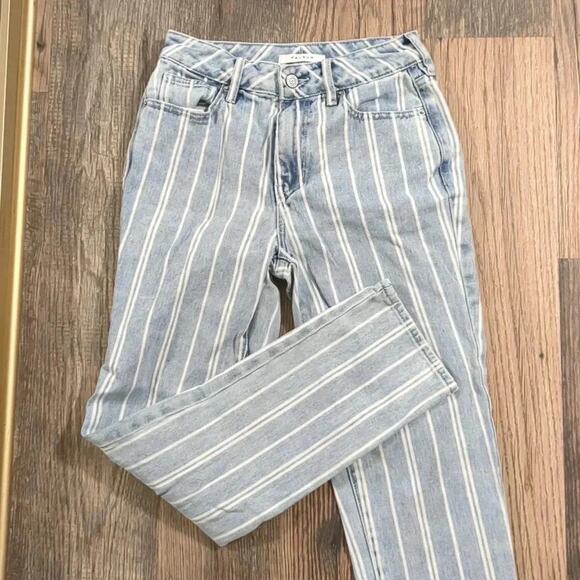 Pacsun light wash striped mom jeans size 24 - Picture 1 of 4